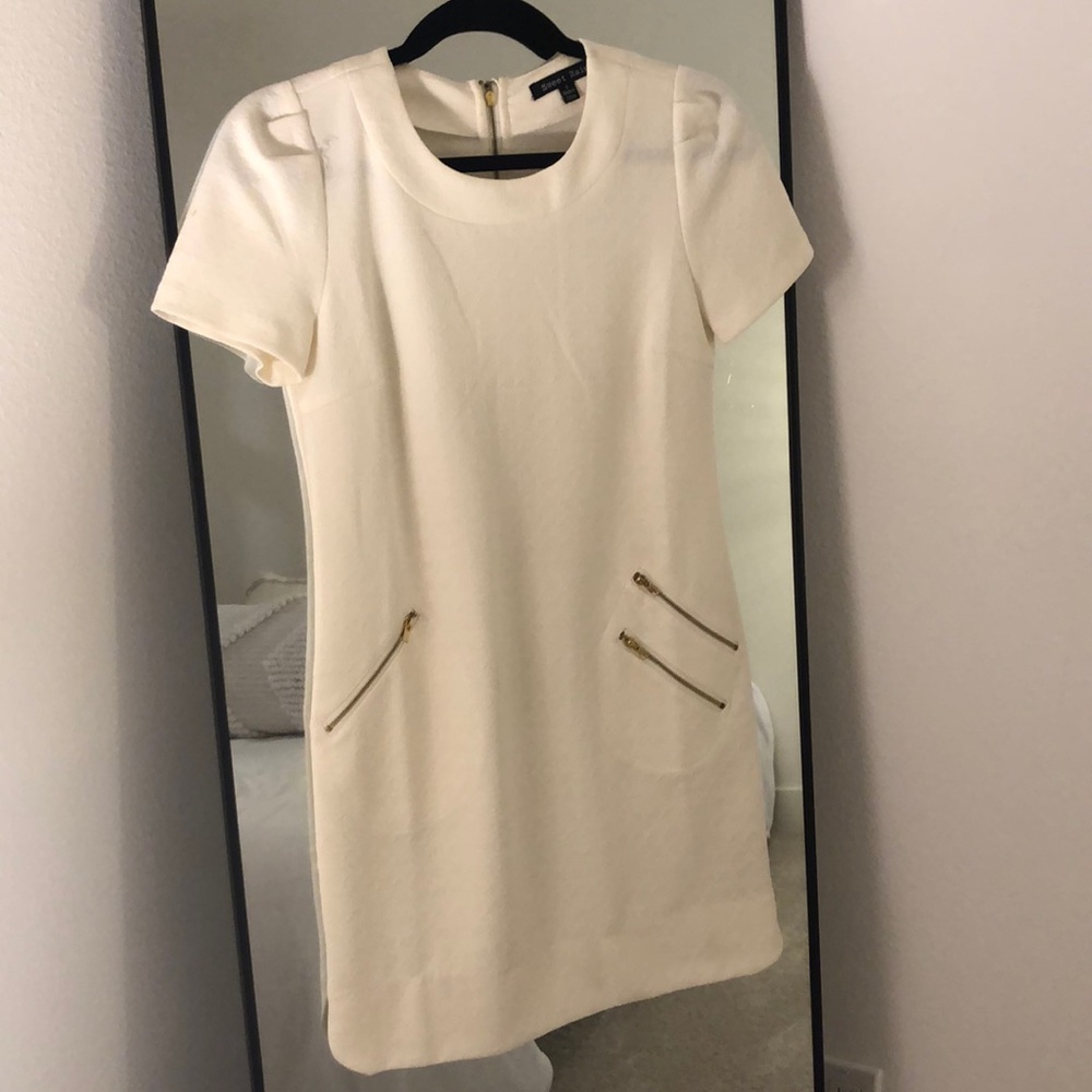 Cream and gold dress